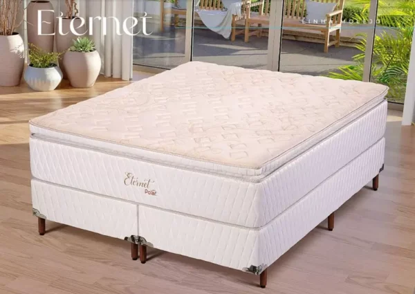 Cama Box Casal Queen Mola Ensacada Alt Colchão 38cm Eternet - Colchões Polar - Image 2