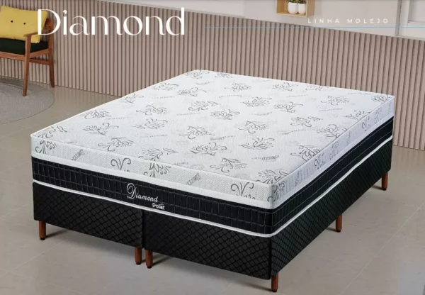 Cama Box Solteiro Mola Ensacada Altura Colchão 28cm Diamond - Colchões Polar - Image 6