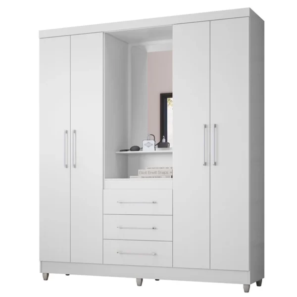 Guarda Roupa Capelinha Síria Rud Rack Cor Branco