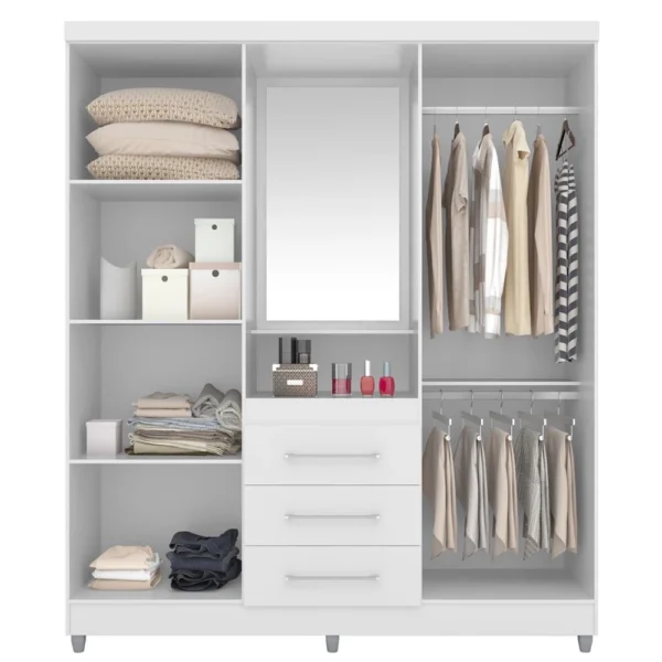 Guarda Roupa Capelinha Síria Rud Rack Cor Branco - Image 2