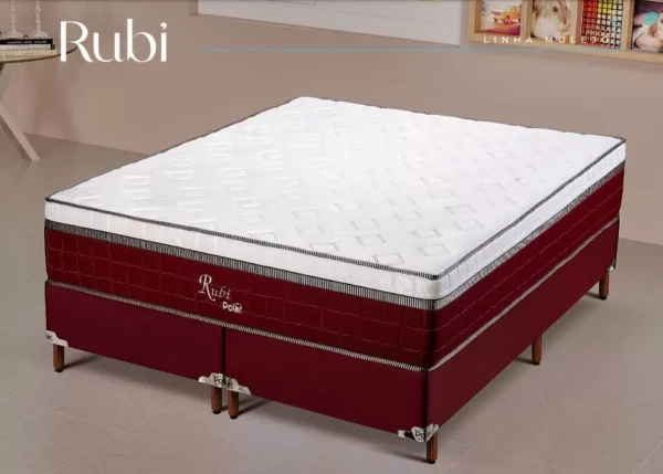 Cama Box Casal Queen Mola Ensacada Altura Colchão 30cm Rubi - Colchões Polar - Image 5