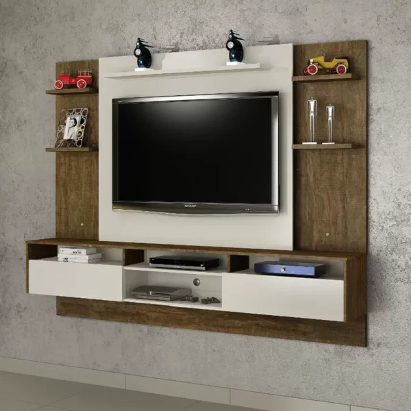Painel Home Estante Suspenso Valdemóveis Status para TV de até 60 polegadas