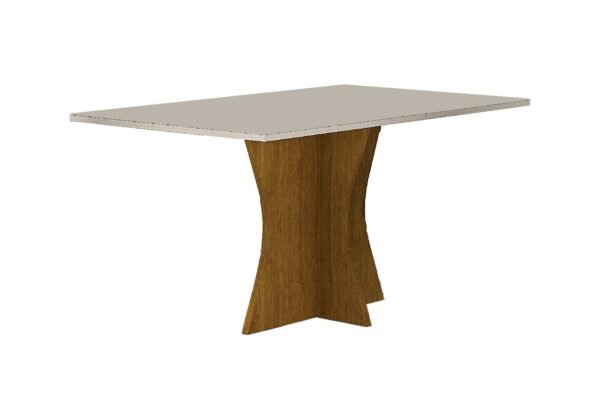 Conjunto de Mesa Quadrada com 04 Cadeiras Clara Freijó/Preto/Veludo Palha - Leifer - Image 3
