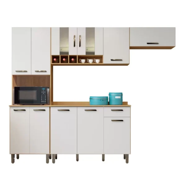Cozinha Compacta 4 Peças Zafira Cinamomo/Off White - Valdemóveis - Image 5