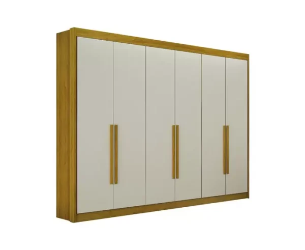 Roupeiro Diamante Gold 6 Portas 4 Gavetas S/Espelho
