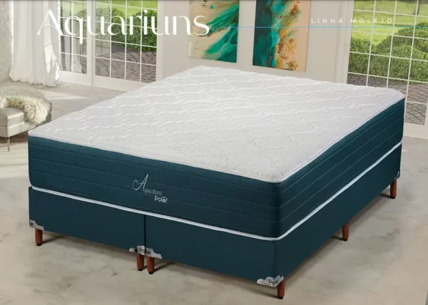 Cama Box Casal King Mola Ensacada Alt Colchão 32cm Aquariuns - Colchões Polar - Image 2
