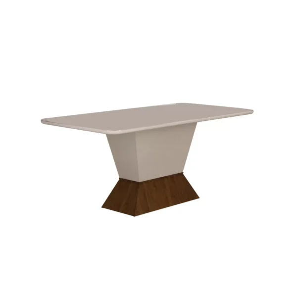 Conjunto Sala de Jantar Mesa Tampo MDF/Vidro e 6 Cadeiras Esmeralda Leifer Ypê - Image 5