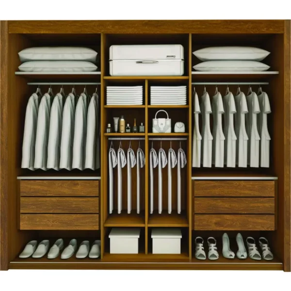 Guarda roupa 204 Petrarca Sky 100% MDF 2,78m - Bettio Móveis - Image 3