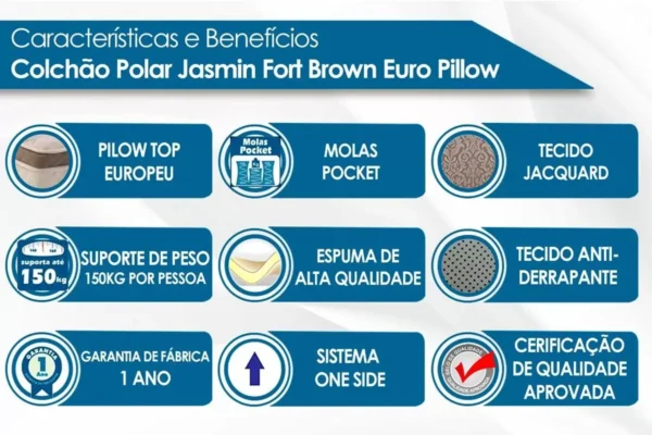 Conjunto Colchão Polar Gold Jasmim + Cama Bege 138 - Image 3