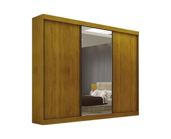 Guarda Roupa San Marino Premium 3 Portas 4 Gavetas C/Espelho Leifer